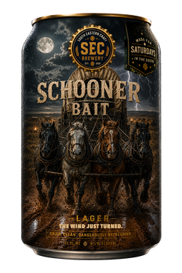 SCHOONER BAIT can artwork